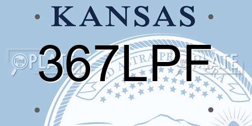 367LPF Kansas License Plate