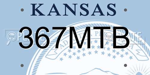 367MTB Kansas License Plate
