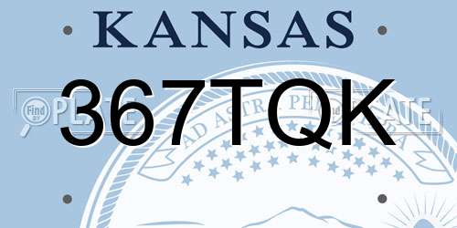 367TQK Kansas License Plate
