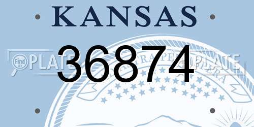 36874 Kansas License Plate