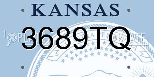 3689TQ Kansas License Plate