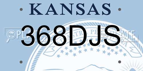 368DJS Kansas License Plate