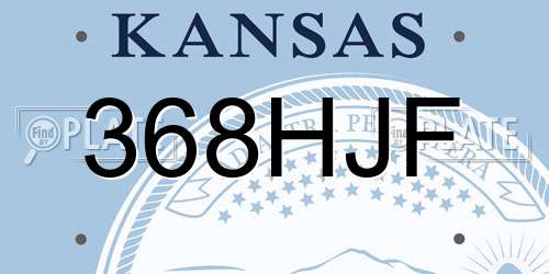 368HJF Kansas License Plate