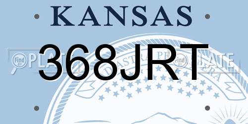 368JRT Kansas License Plate