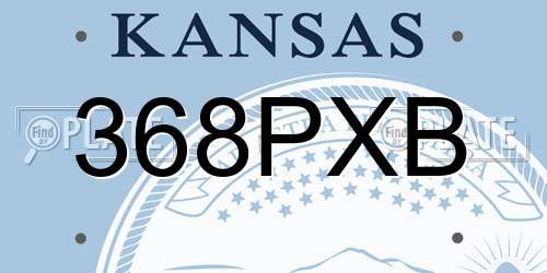 368PXB Kansas License Plate
