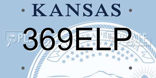 369ELP Kansas License Plate