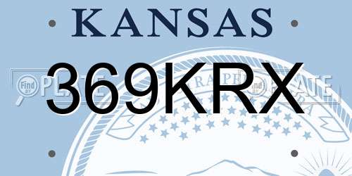 369KRX Kansas License Plate