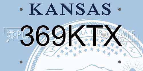 369KTX Kansas License Plate