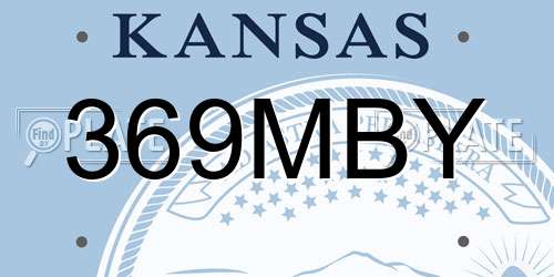 369MBY Kansas License Plate