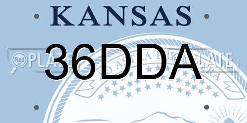 36DDA Kansas License Plate