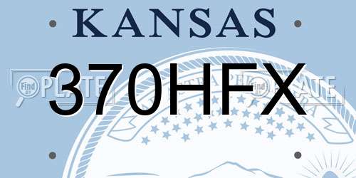 370HFX Kansas License Plate