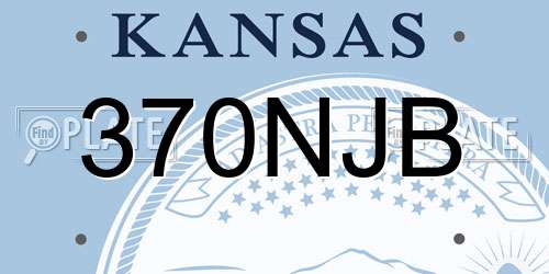 370NJB Kansas License Plate