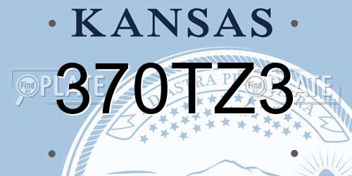 370TZ3 Kansas License Plate