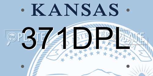 371DPL Kansas License Plate