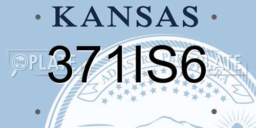 371IS6 Kansas License Plate