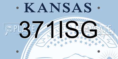 371ISG Kansas License Plate