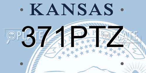 371PTZ Kansas License Plate