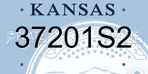 37201S2 Kansas License Plate