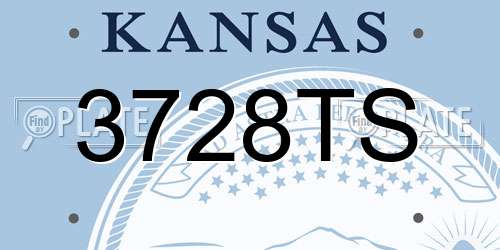3728TS Kansas License Plate