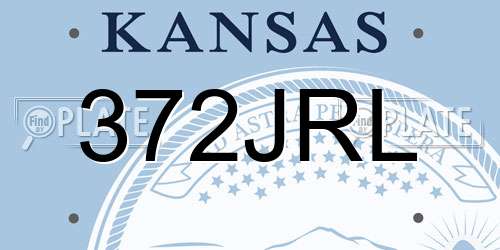372JRL Kansas License Plate