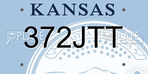 372JTT Kansas License Plate