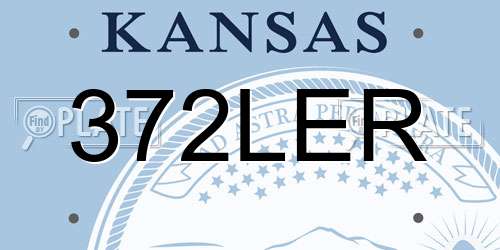 372LER Kansas License Plate