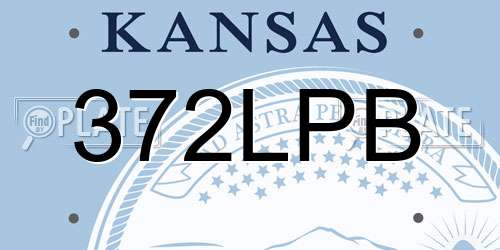 372LPB Kansas License Plate