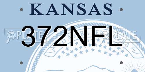 372NFL Kansas License Plate