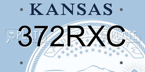 372RXC Kansas License Plate