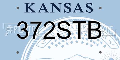 372STB Kansas License Plate