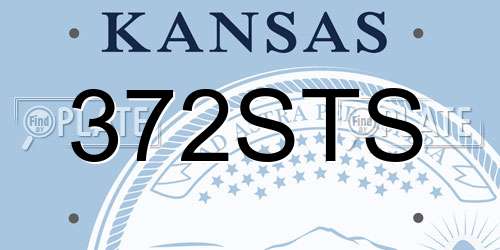 372STS Kansas License Plate