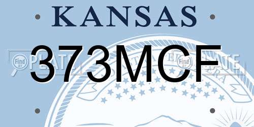373MCF Kansas License Plate