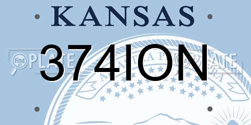 374ION Kansas License Plate
