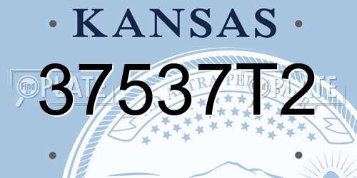 37537T2 Kansas License Plate