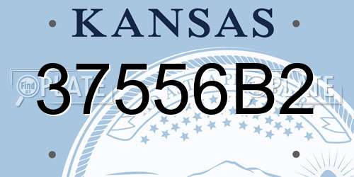 37556B2 Kansas License Plate