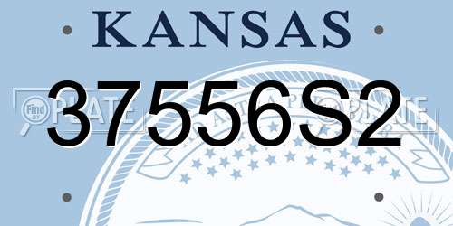 37556S2 Kansas License Plate