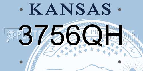 3756QH Kansas License Plate