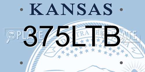375LTB Kansas License Plate