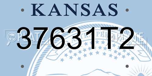 37631T2 Kansas License Plate