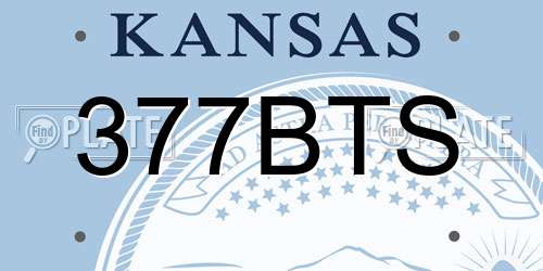 377BTS Kansas License Plate