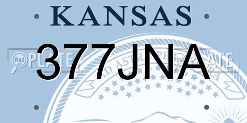377JNA Kansas License Plate