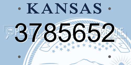 3785652 Kansas License Plate