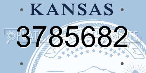 3785682 Kansas License Plate