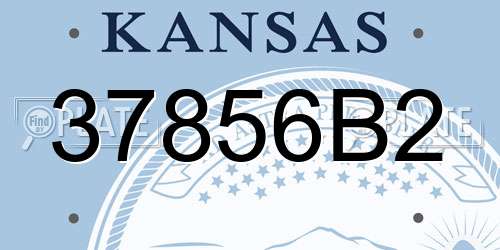 37856B2 Kansas License Plate