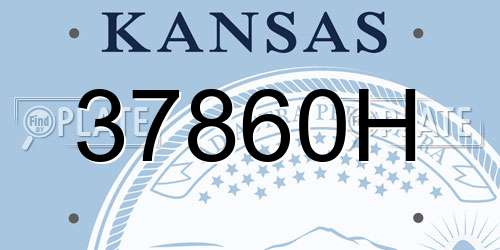 37860H Kansas License Plate