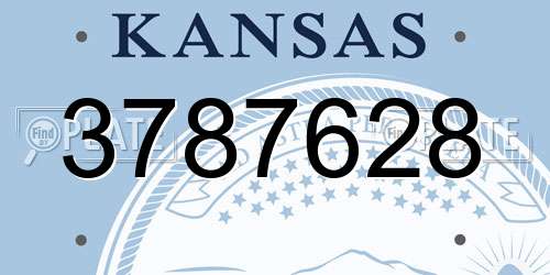 3787628 Kansas License Plate