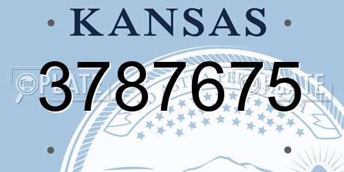 3787675 Kansas License Plate