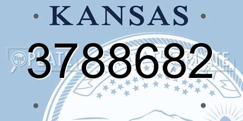 3788682 Kansas License Plate
