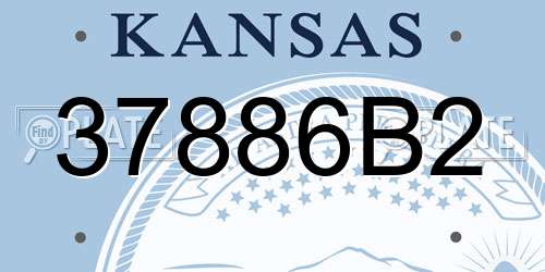 37886B2 Kansas License Plate