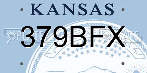 379BFX Kansas License Plate